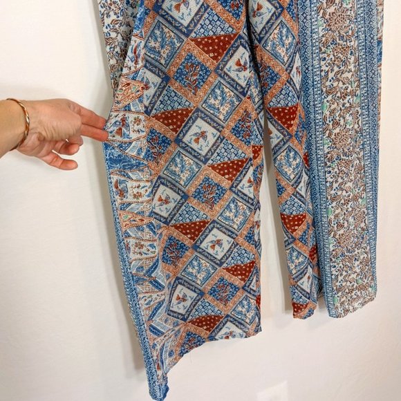 Elevenses Anthro Wide Leg Boho Gaucho Pants SZ 10 - Picture 4 of 8